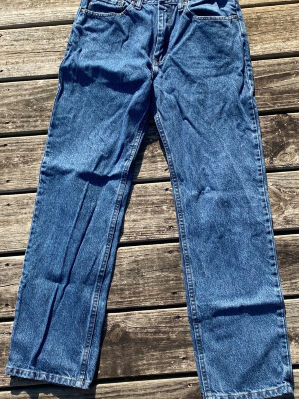 Wrangler Jeans Men's 5 pocket Regular Fit Premium Denim Blue Size 31 x 30 Cotton - Picture 2 of 8